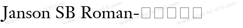 Janson SB Roman字体转换